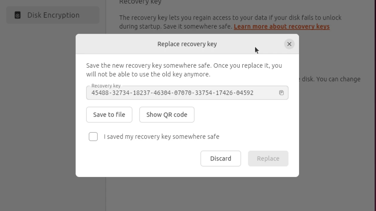 ubuntu TPM encryption options for key recovery