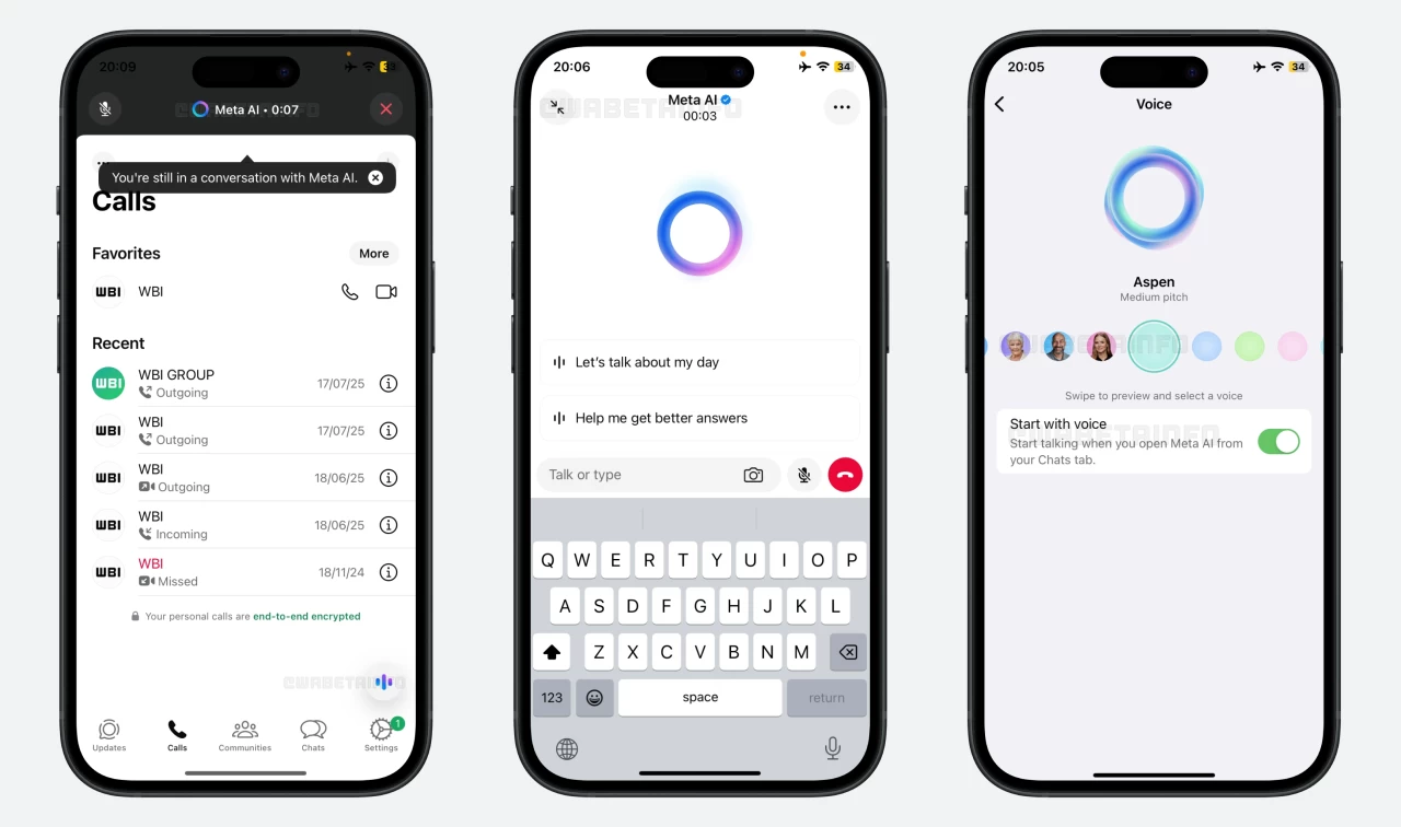 व्हॉट्सअ‍ॅपमध्ये मेटा एआय व्हॉईस चॅट