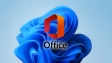 Office logo on top of Windows 11 bloom background