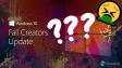 Windows 10 Fall Creators Update promo with question marks and vomit emoji