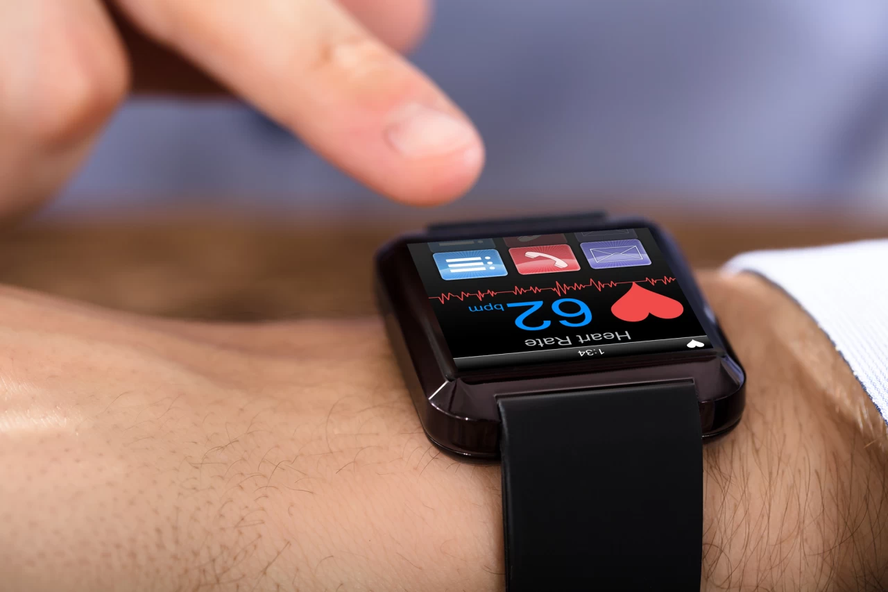 Someone wearing a smartwatch
