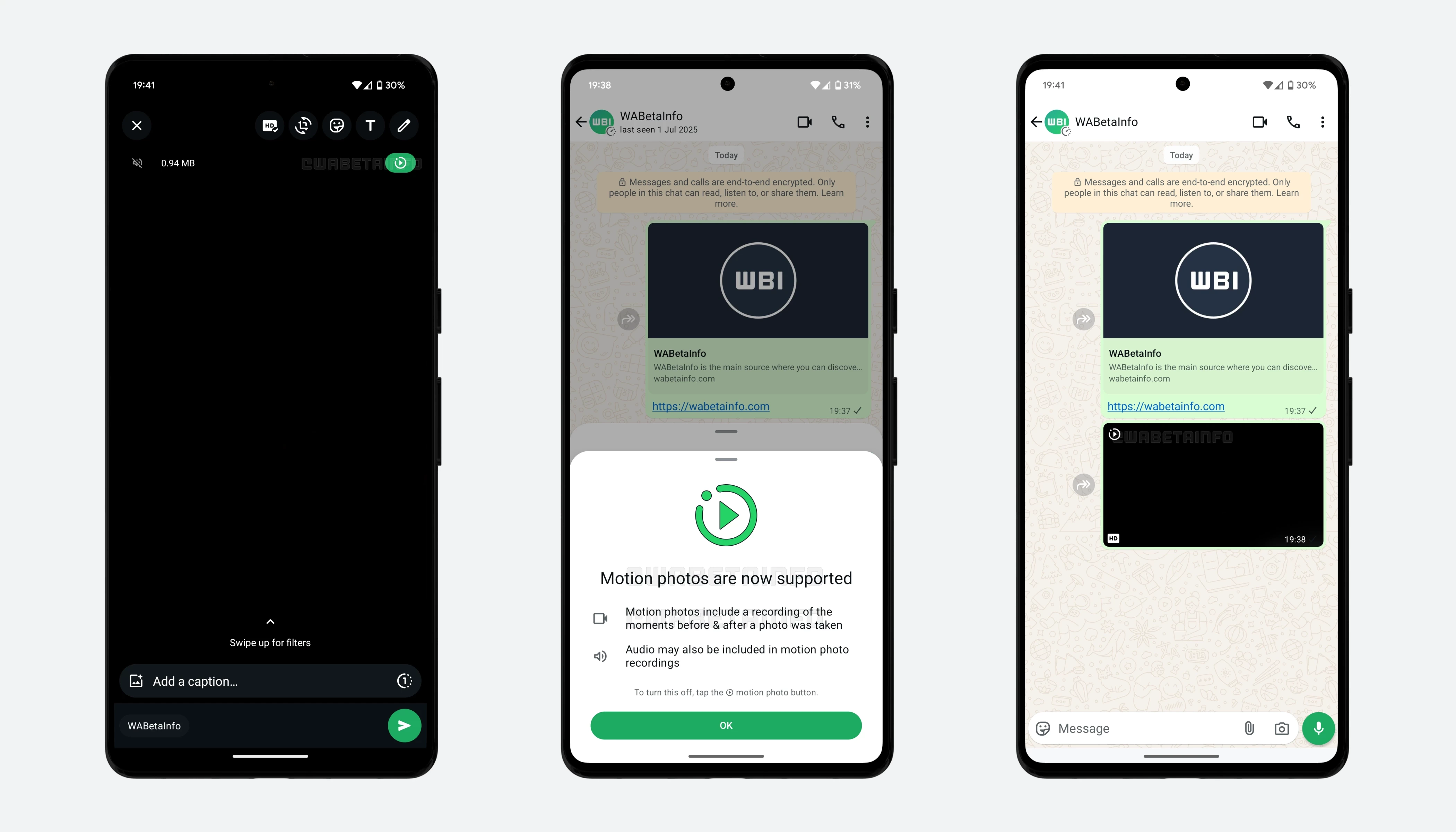 Motion photos on WhatsApp
