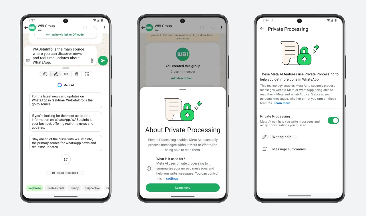 Writing Assistant in WhatsApp