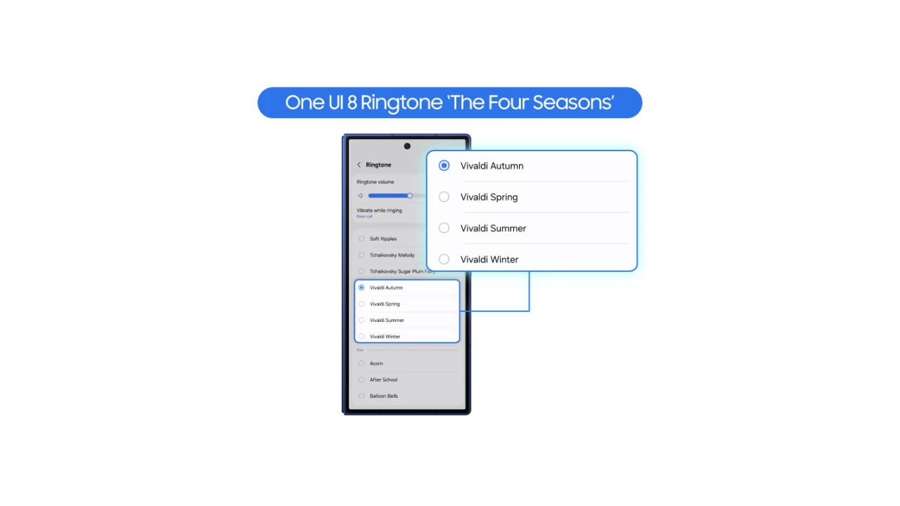 Ringtone picker in One Ui 8