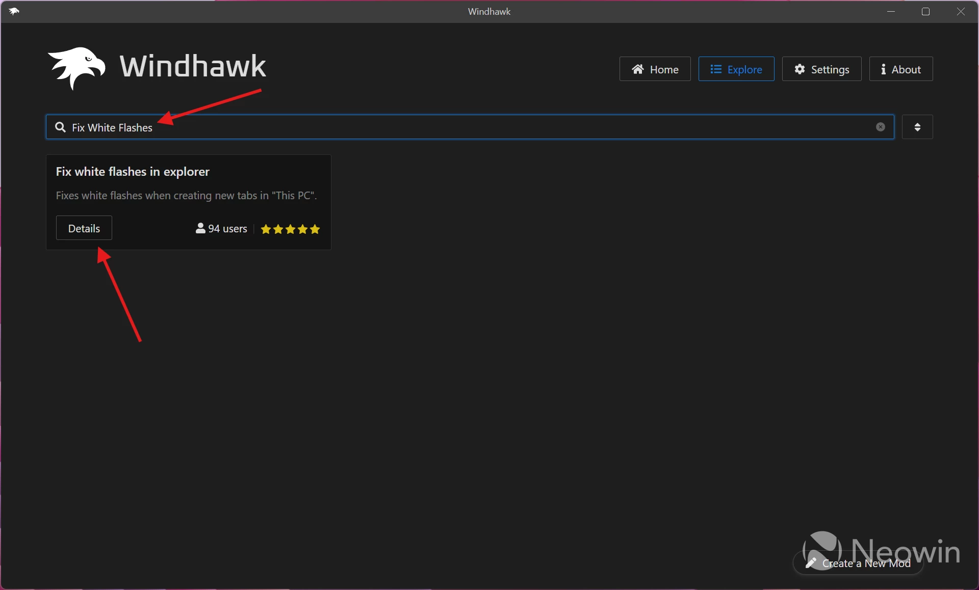 How to fix Windows 11 File Explorer flashes using windhawk