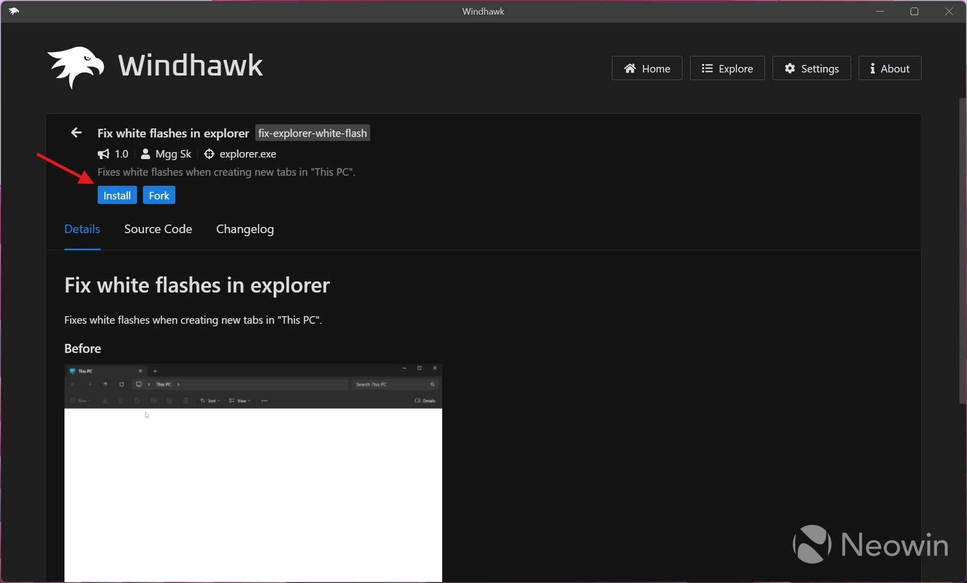 How to fix Windows 11 File Explorer flashes using windhawk