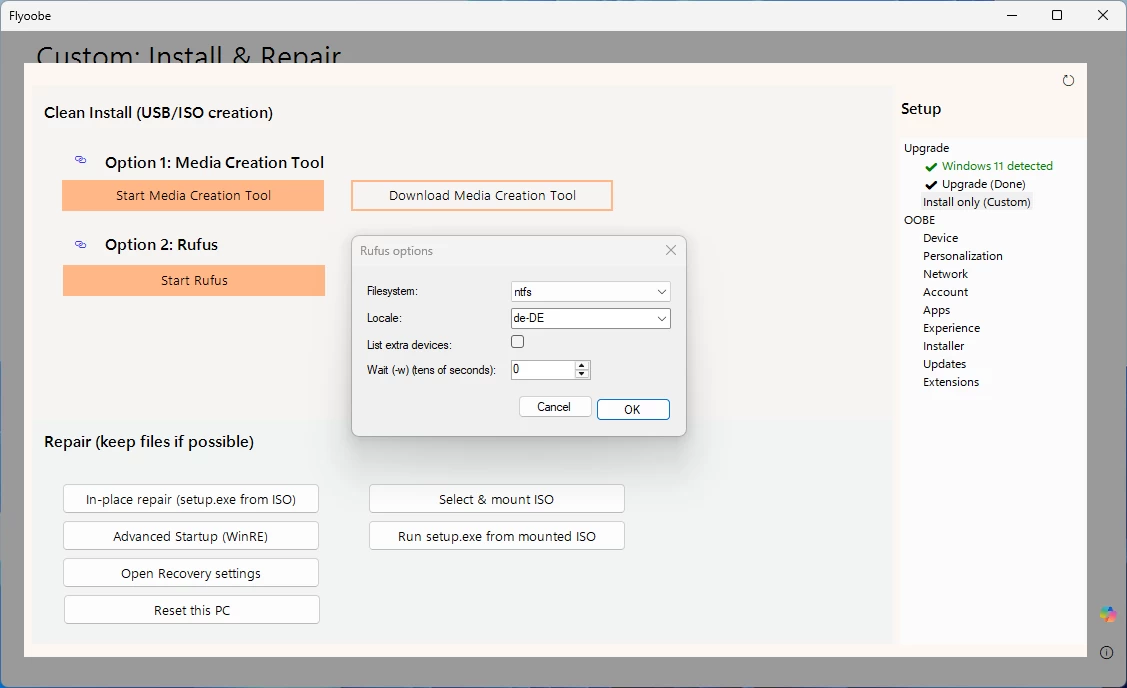 Flyoobe UI