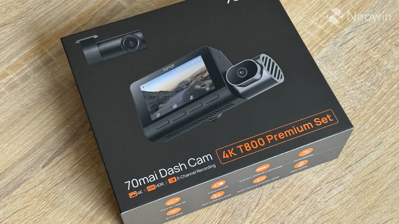 70mai 4K T800 dash cam review: well-designed three-camera system