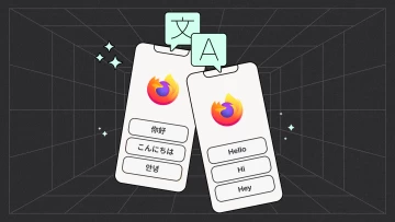 Firefox lança tradução offline com foco na privacidade para usuários dos idiomas chinês, japonês e coreano 2 Ilustração do logo do Firefox com símbolos de tradução