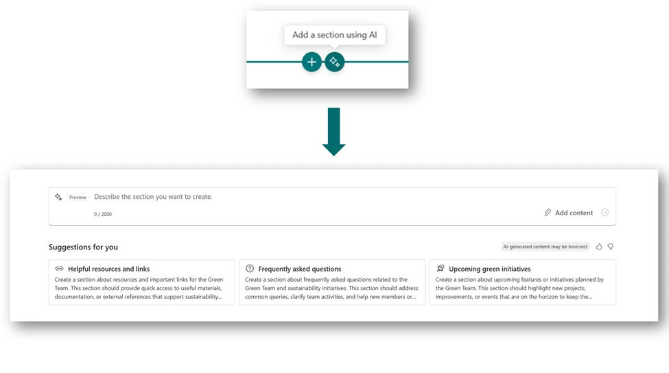 Sections with AI
