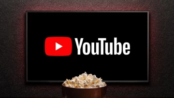 YouTube logo on TV