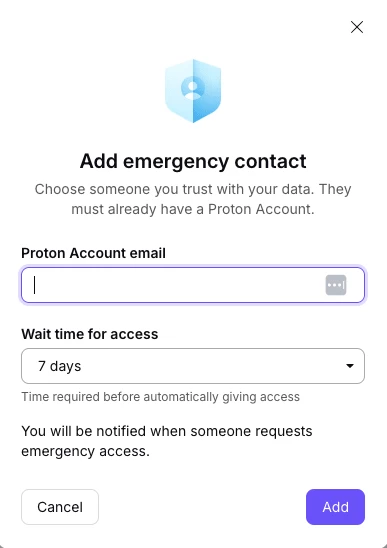 How to setup Emergency Access