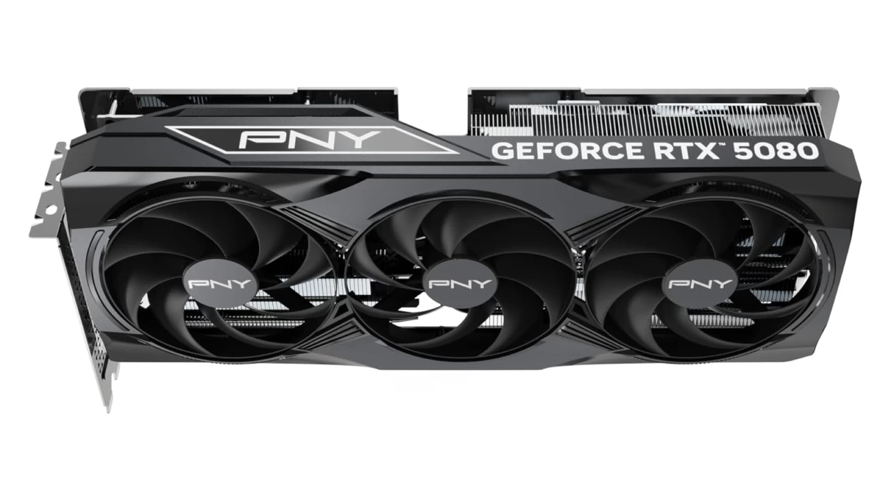 The PNY RTX 5080 graphics card