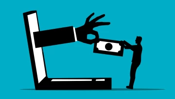 A graphical representation of an online scam