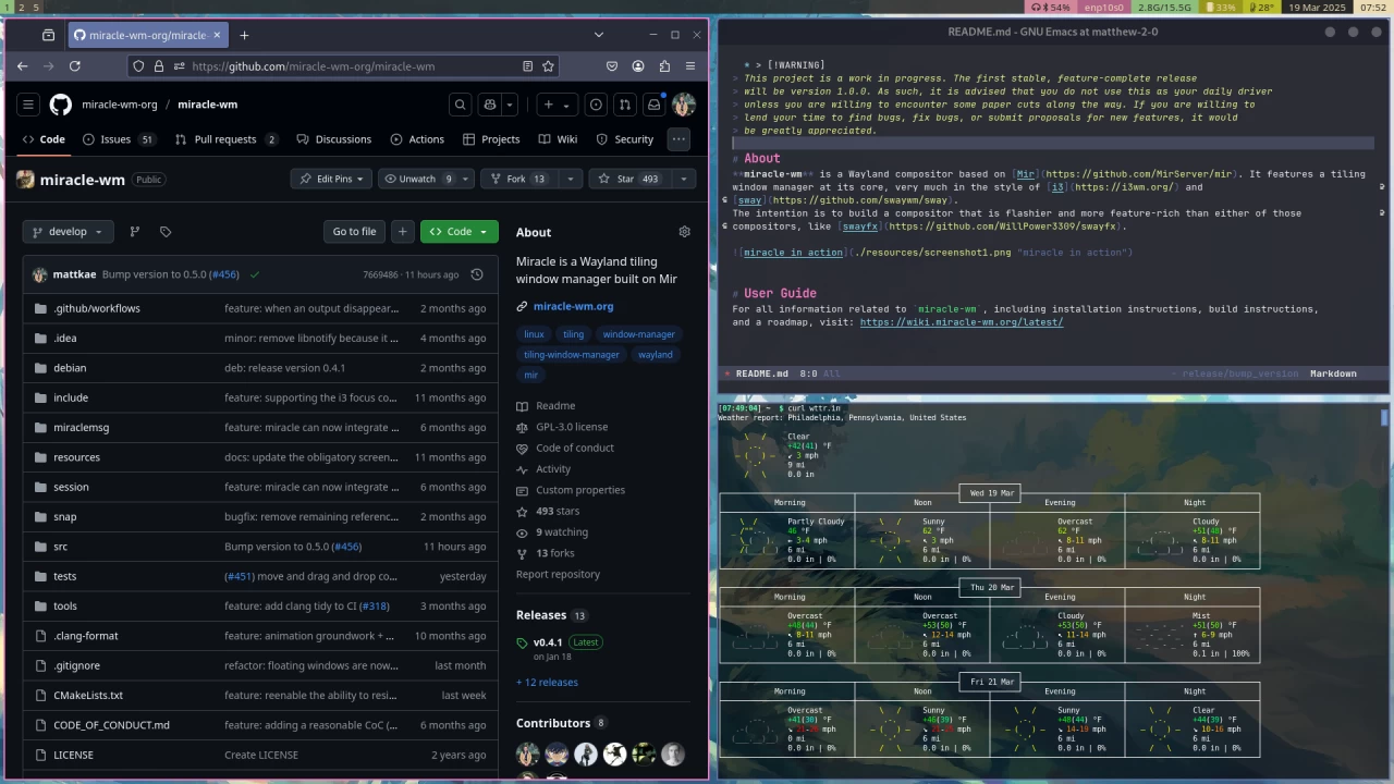 MiracleWM screenshot