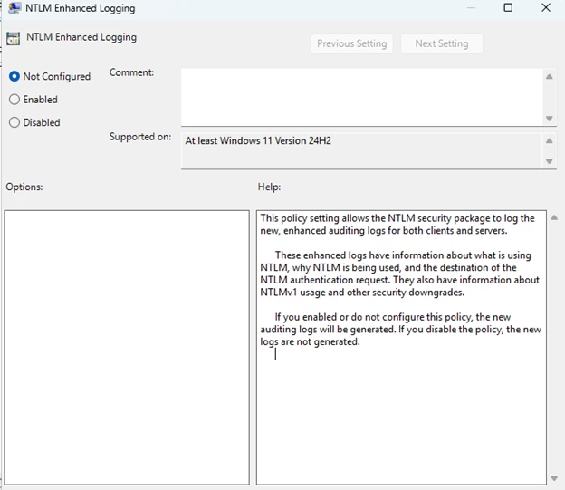 ntlm audit group policy