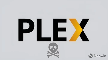 plex with a skull and bones sign below indicating danger or hack