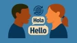Two people speaking different languages