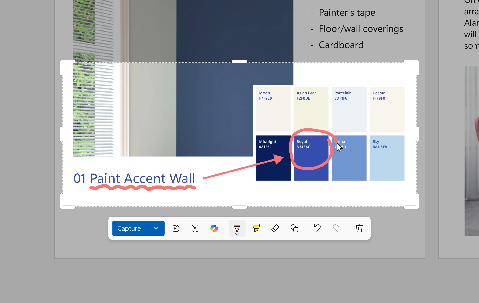 Quick Markup in Snipping Tool on Windows 11