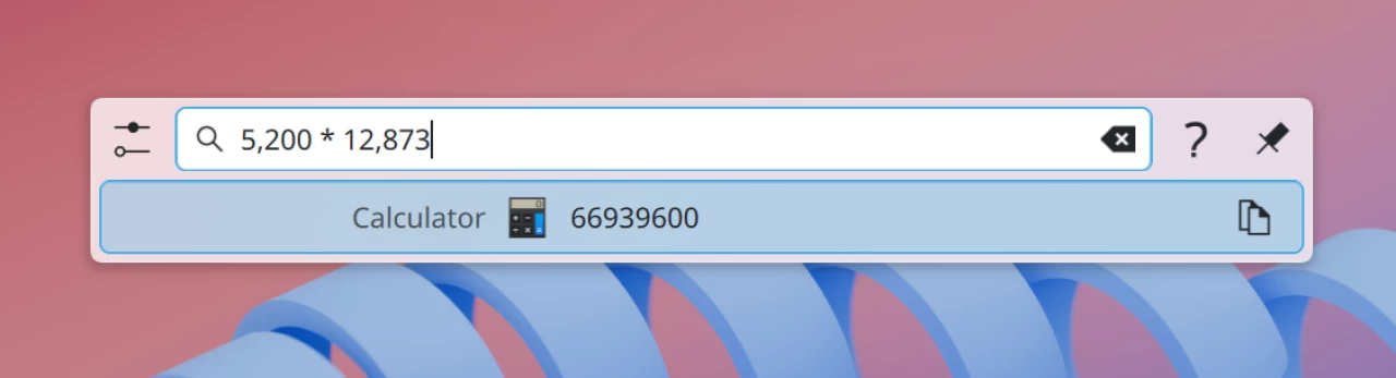 KRUnner not getting stuck on comma-based group separators and handling a calculation of 5200  12873 