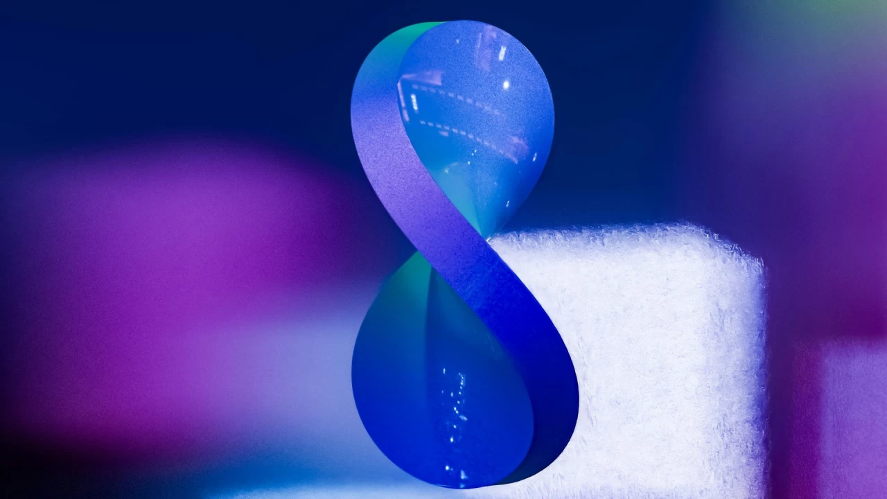 colorful abstract infinity symbol on a soft background