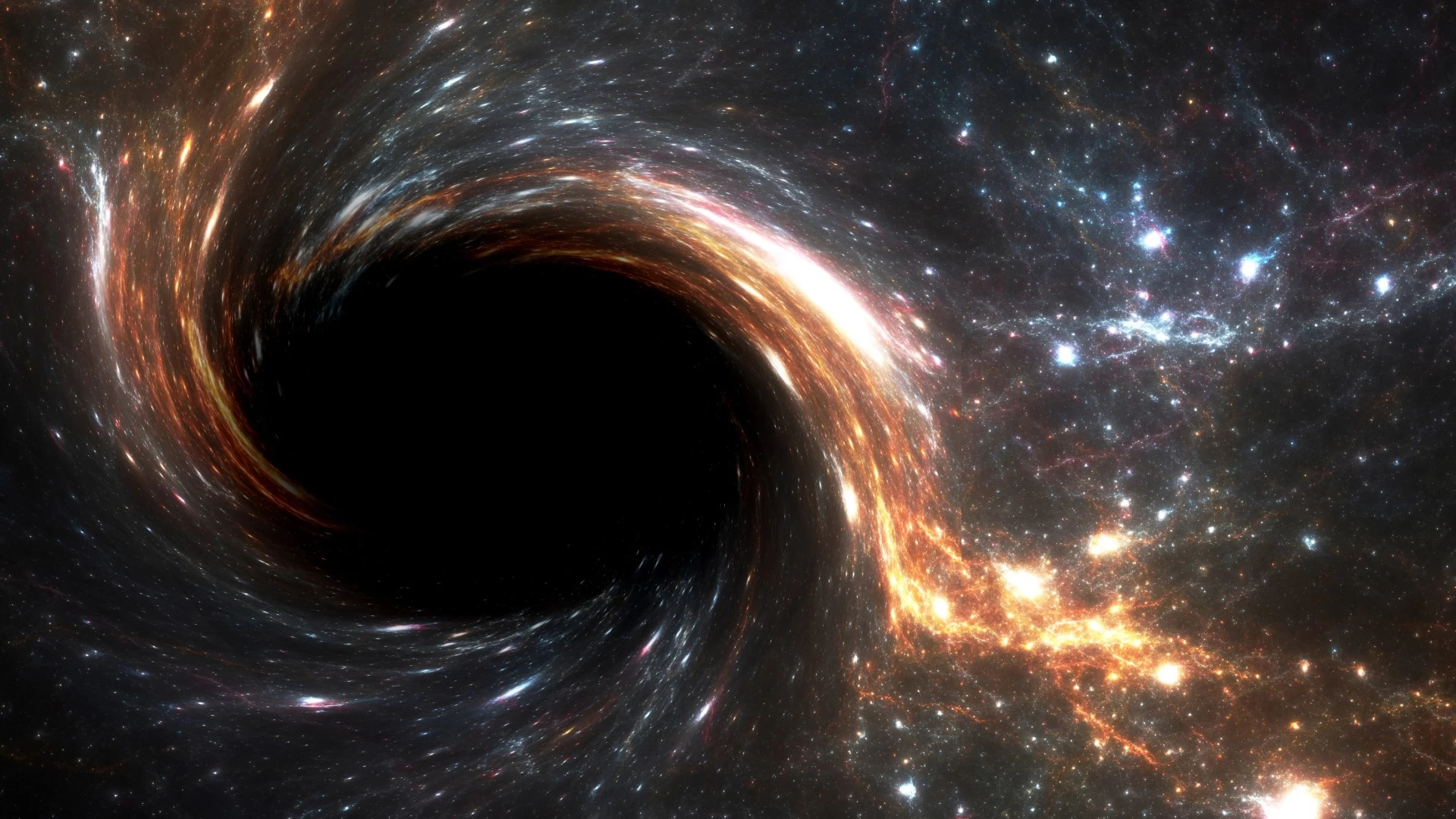 massive black hole or worm hole