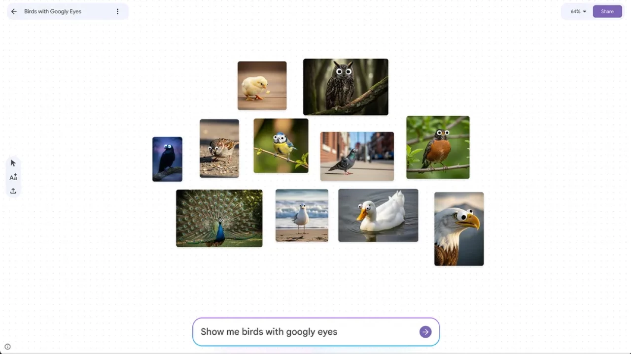 A funny photo collage of ten different species of birds including an owl and a peacock digitally edi