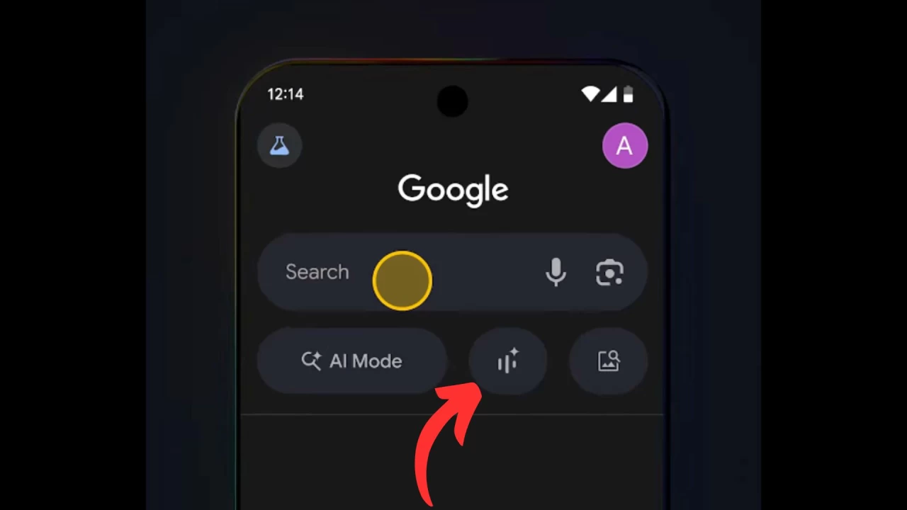 Google Search Live button