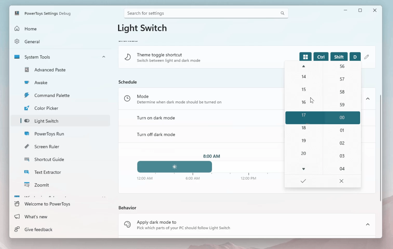 PowerToys Light Switch Module