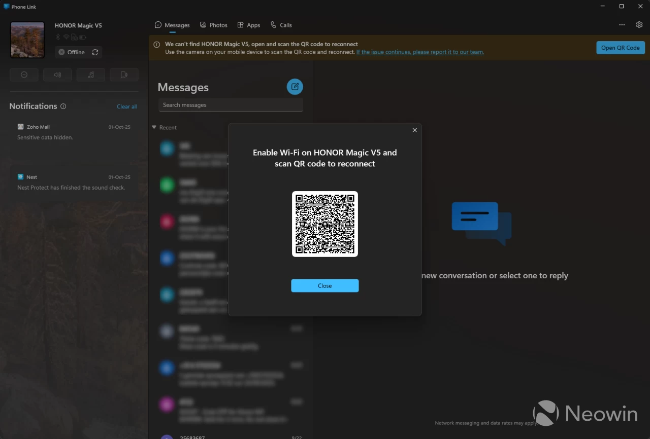 Link to Windows failboat in Honor Magic V5