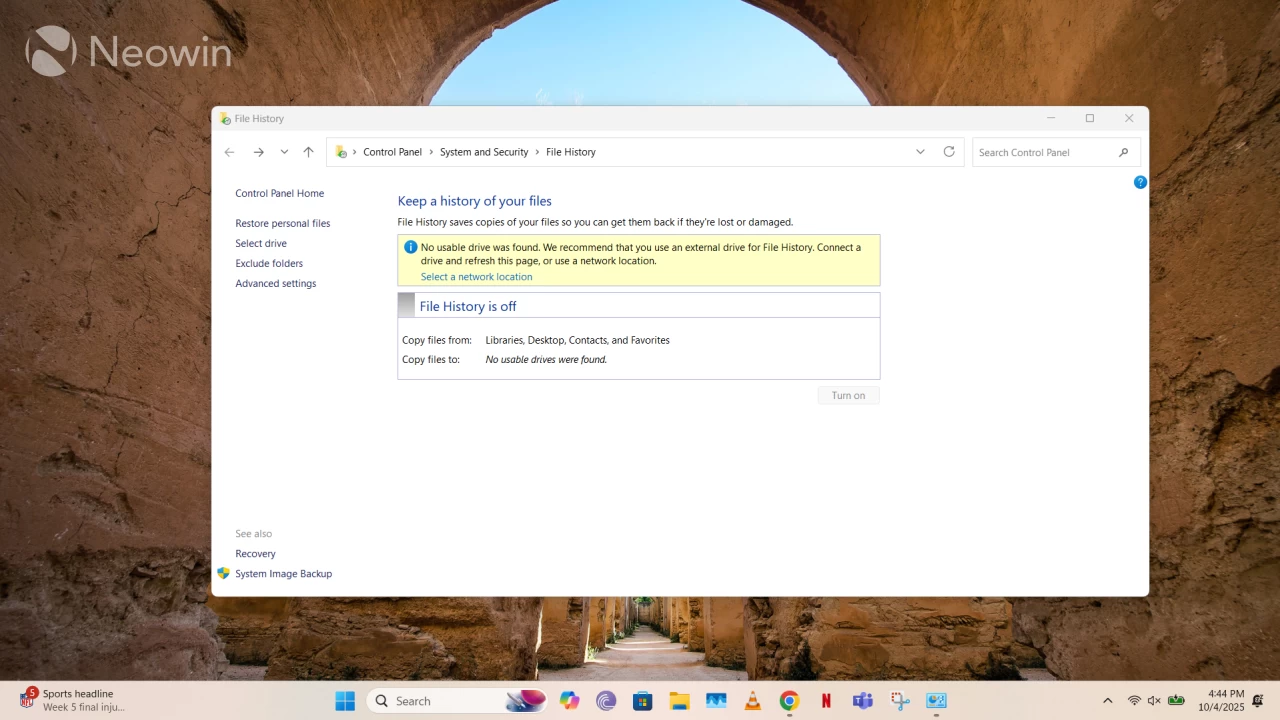 File History in Windows 11