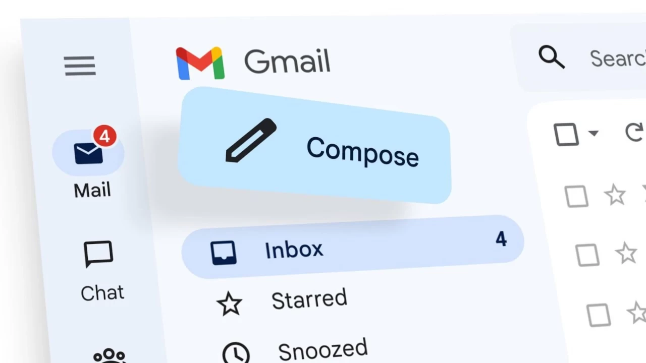 A graphical representation of Gmail