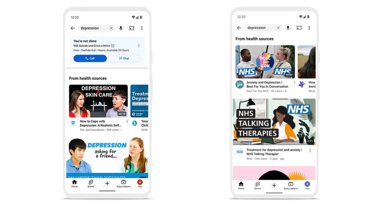 YouTube teen mental health
