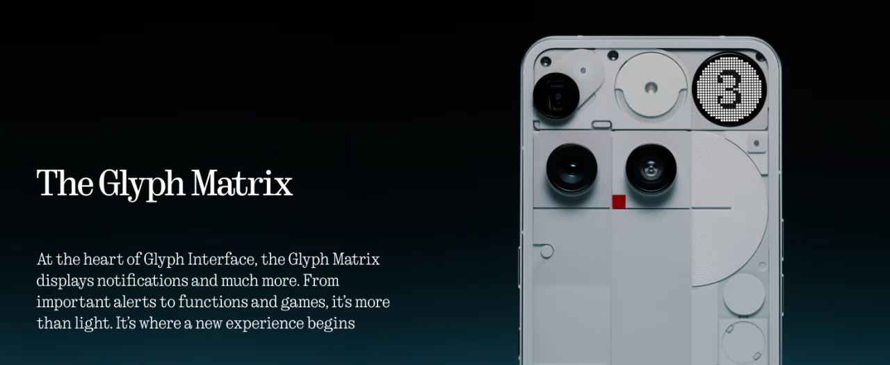 The Glyph Matrix on the Nothing Phone 3