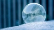 icy bubble or a glass ball
