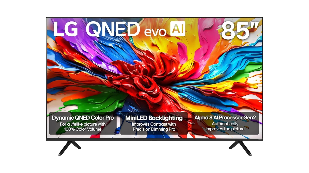 The LG 85-Inch Class QNED evo AI QNED92A Series Mini LED 4K Smart TV