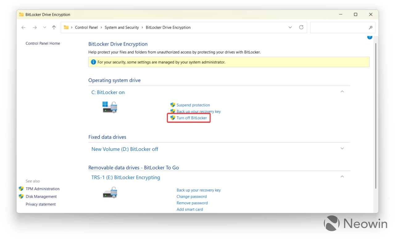 So entfernen Sie BitLocker in Windows 11