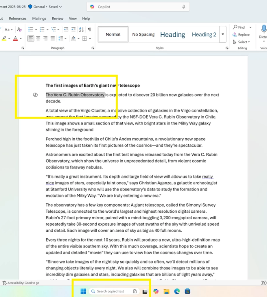 New features in Windows 11 build 262206982
