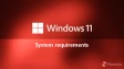 windows 11 system requirements in red indicating some bug issue warning or malware