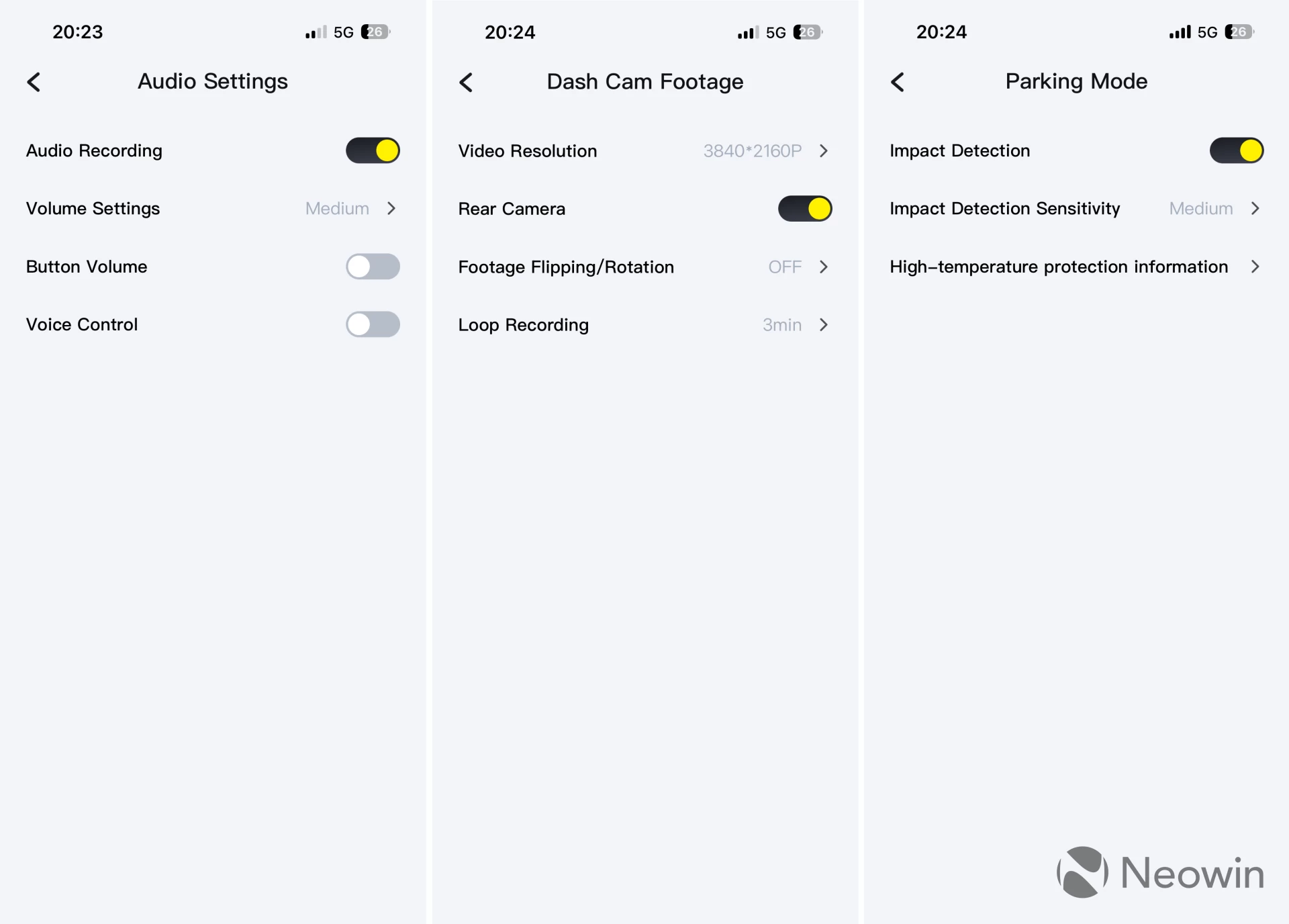 The Baseus App with VD1 Pro dash cam