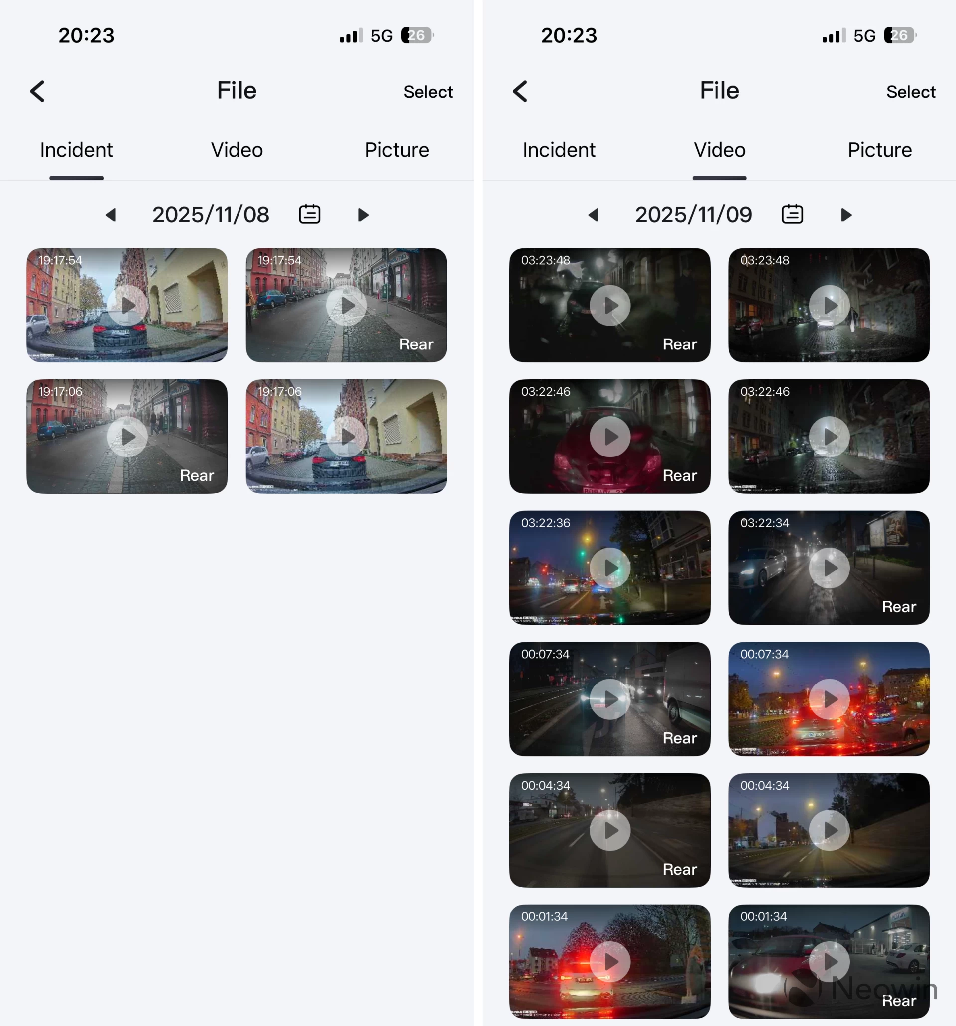 The Baseus App with VD1 Pro dash cam