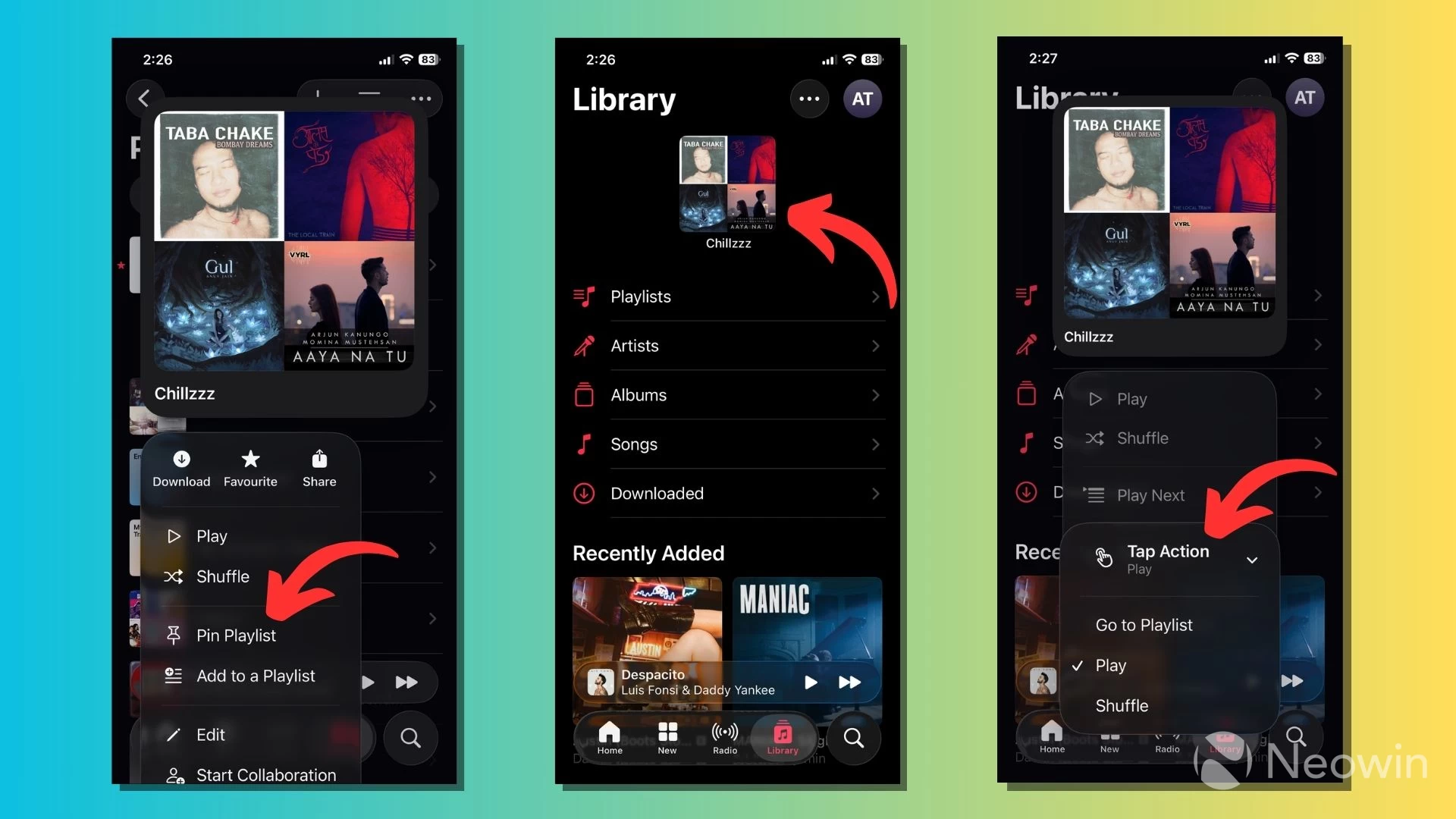 iOS 26 Apple Music Pinned Music