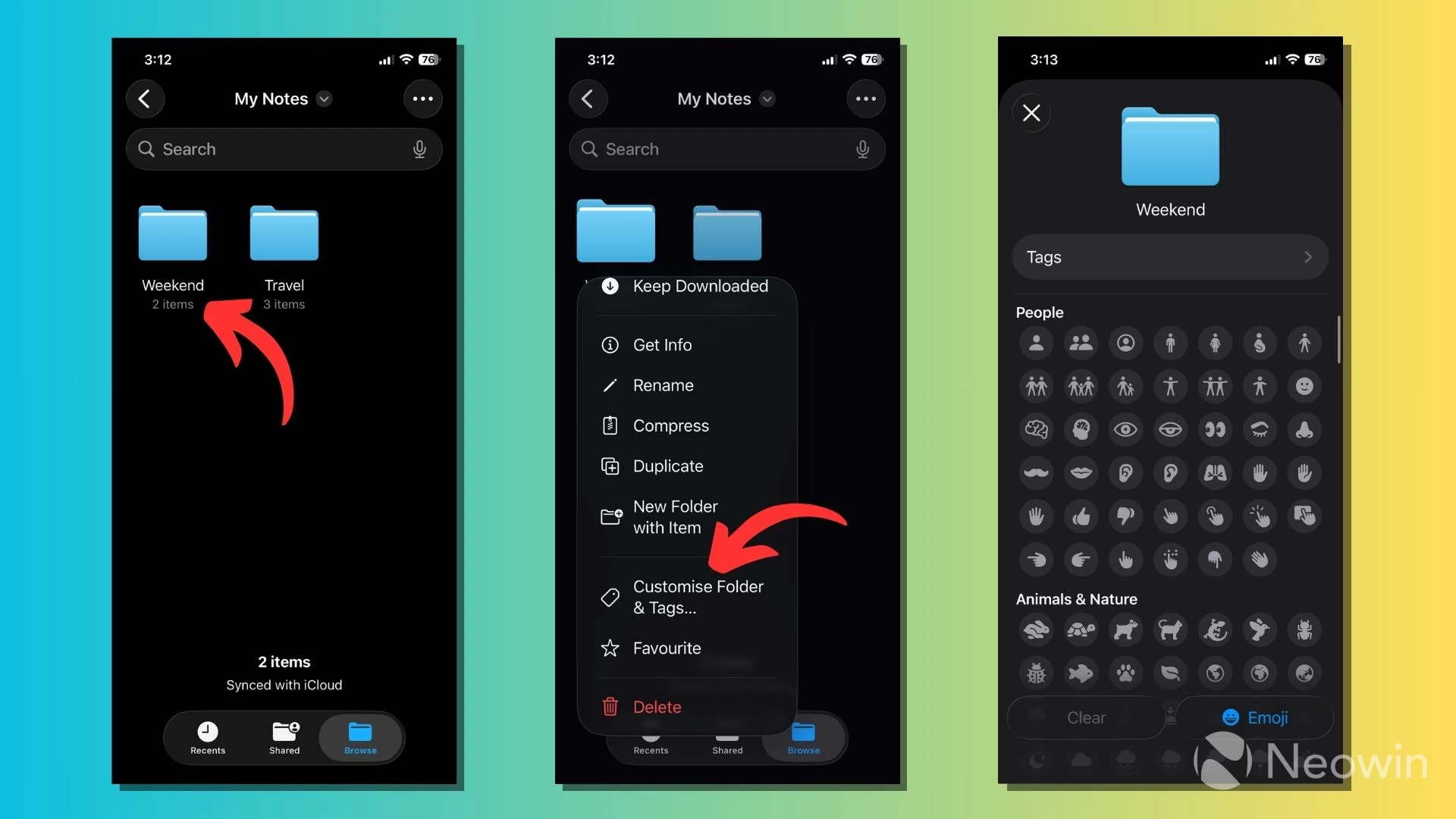 iOS 26 Files App Customize Folder