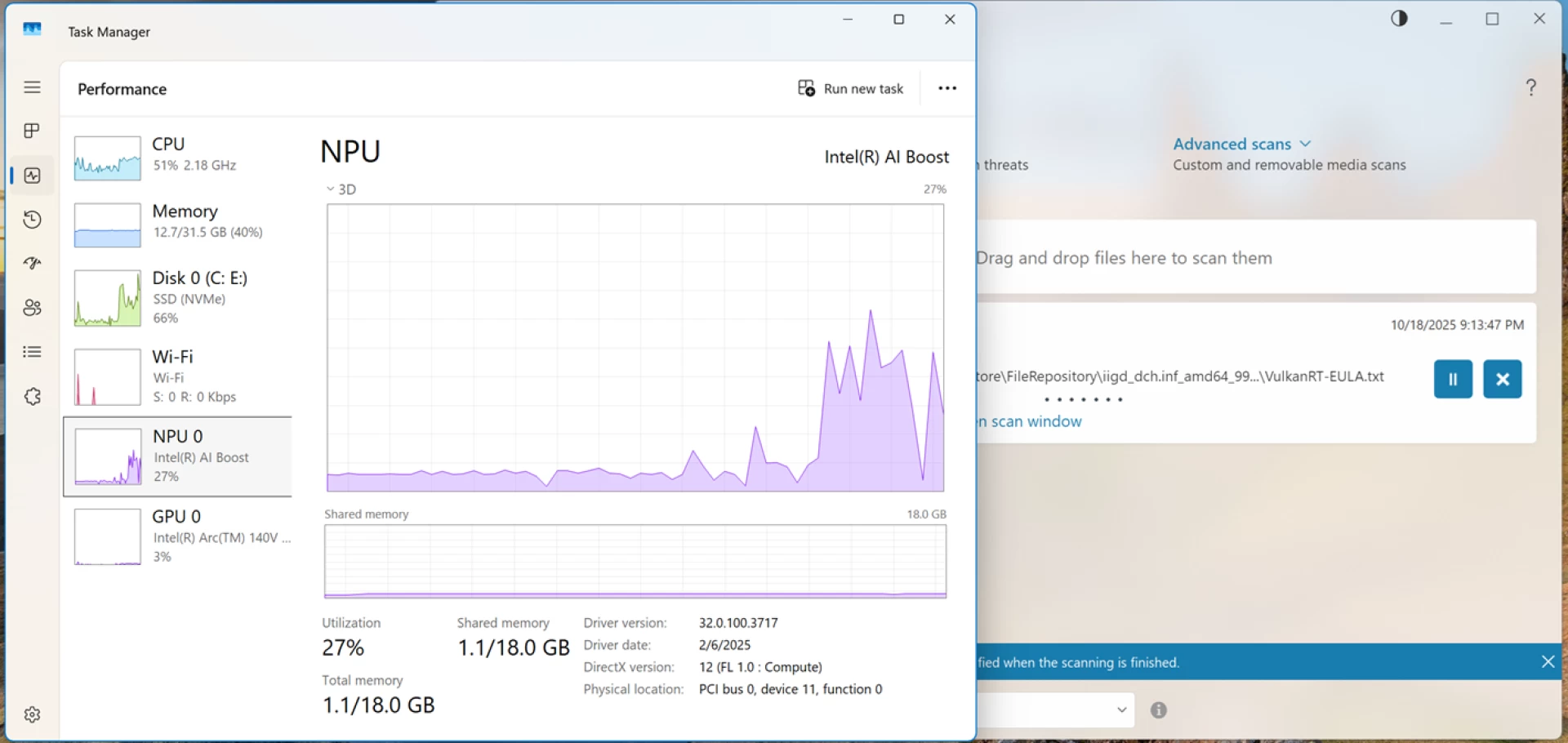 Figure 11 - NPU usage