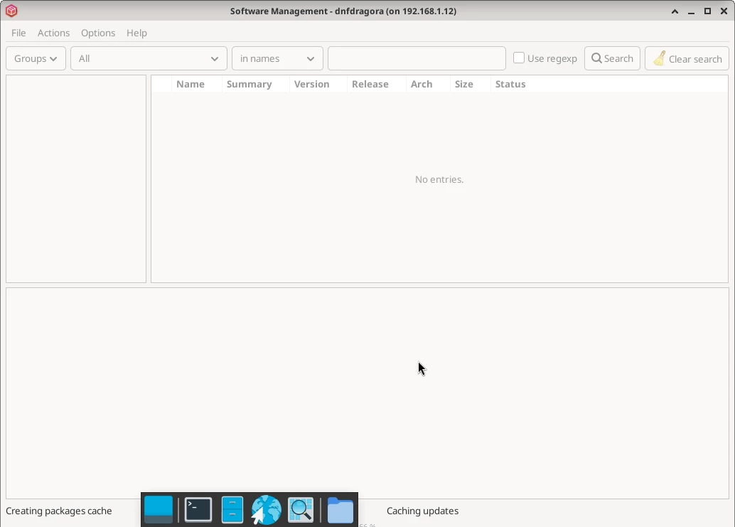 dnfdragora not loading in Fedora