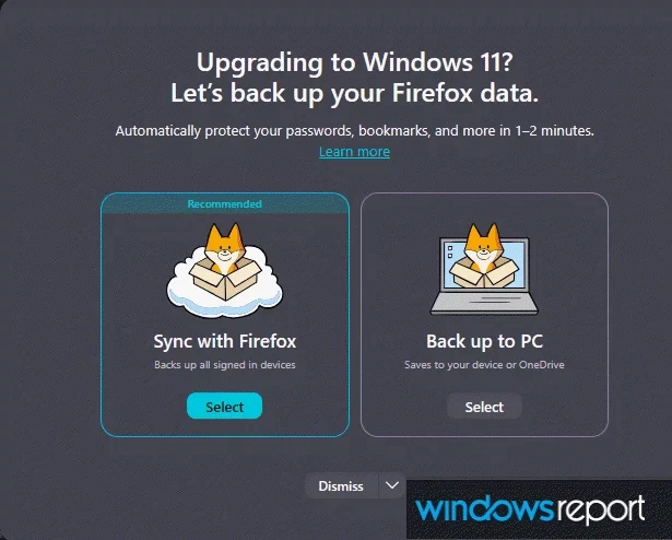 firefox backup tool for windows 11 upgrade