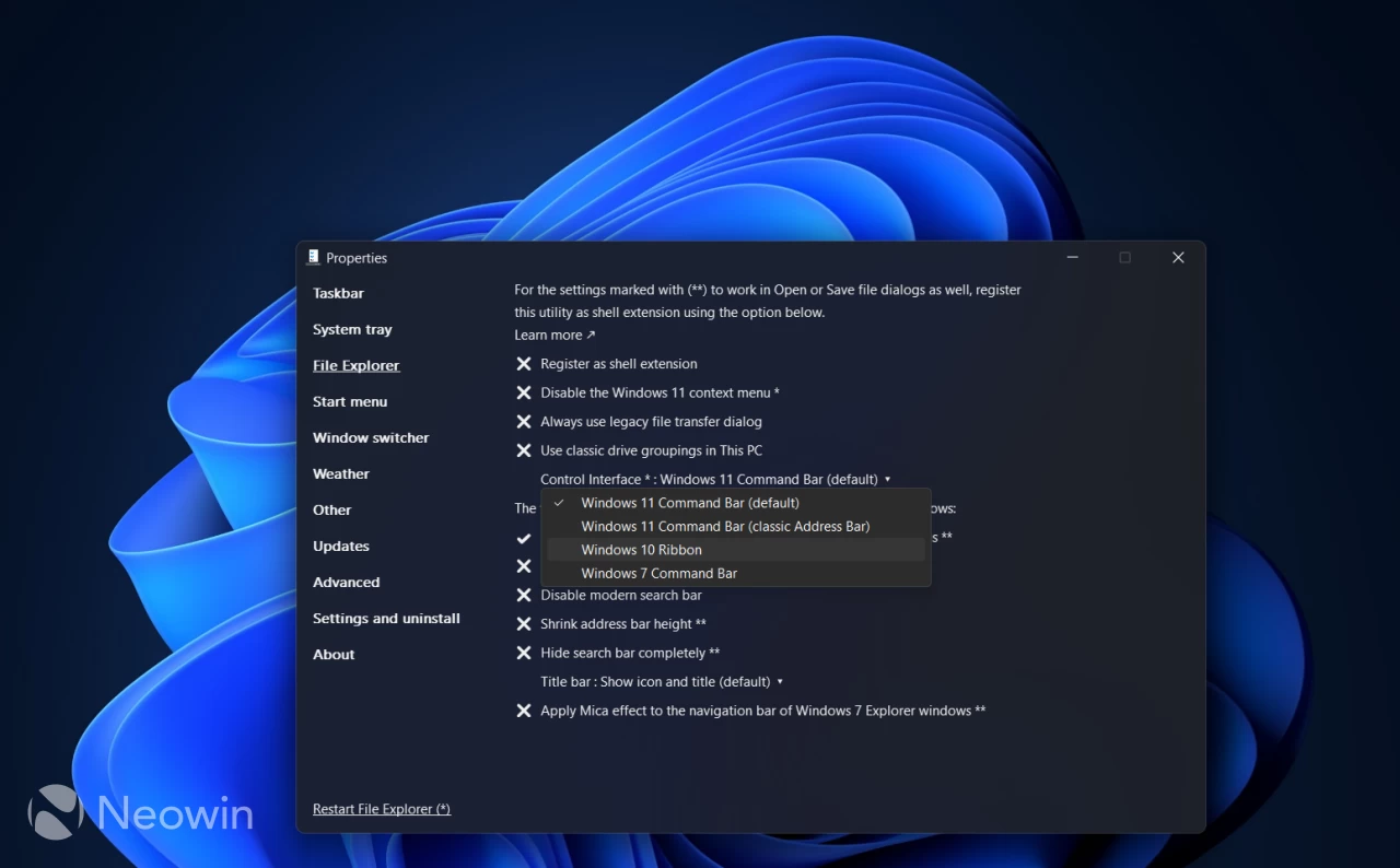 Windows 11 File Explorer Flashbang fix using ExplorerPatcher
