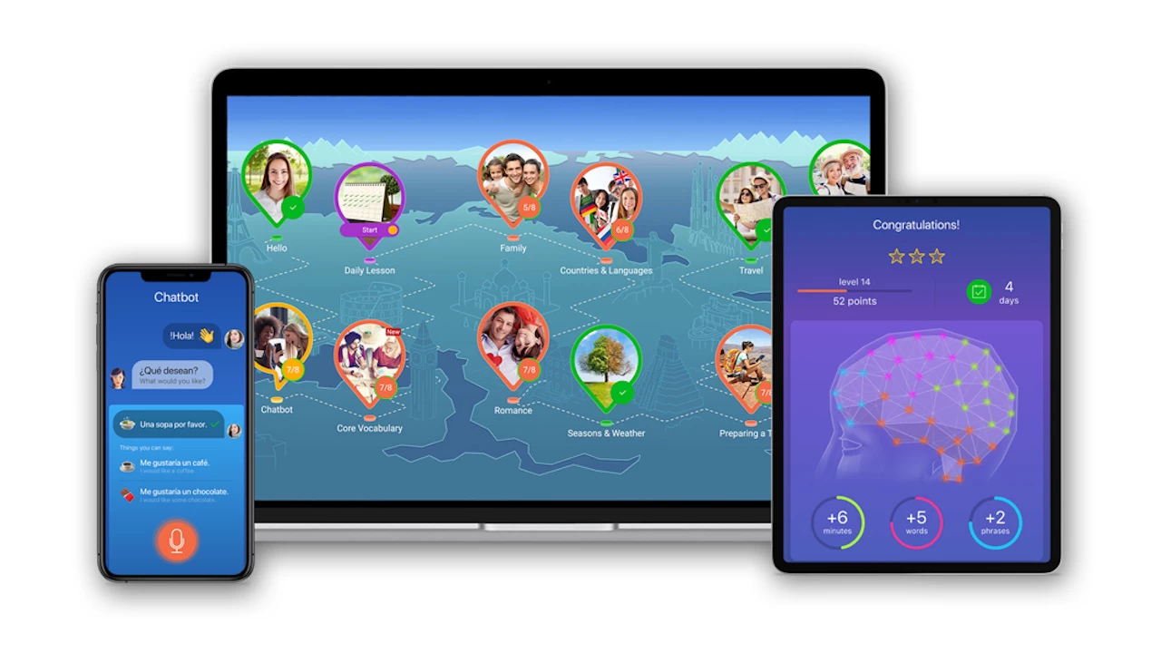 mondly on desktop and phone