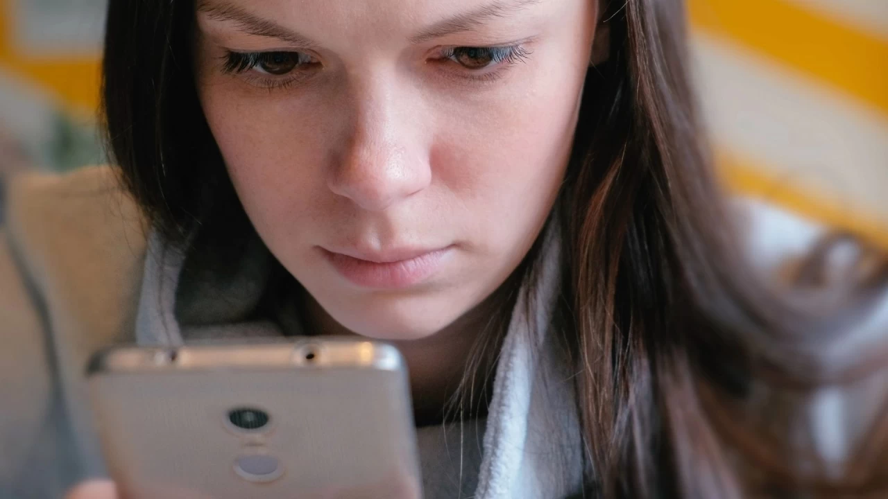 Woman using smartphone