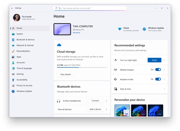 New features in Windows 11 Build 280201362